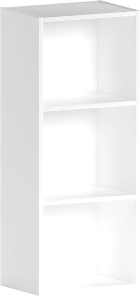 Vida Designs Oxford Bücherregal mit 3 Ebenen, würfelförmig, weiß, Holz-Regaleinheit für Büro, Wohnzimmermöbel