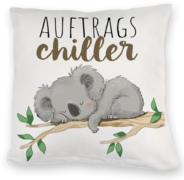 speecheese Dekokissen Schlafender Koala Kuschelkissen mit Spruch Auftragschiller