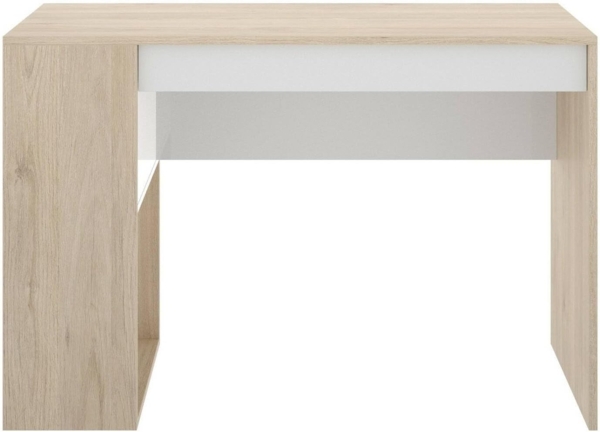 Dmora - Grigna Schreibtisch, Mehrzweckschreibtisch für Büro oder Schlafzimmer, linearer Arbeitstisch mit Regalen, 115 x 50 x 74 cm, Eiche und Weiß Bild 6