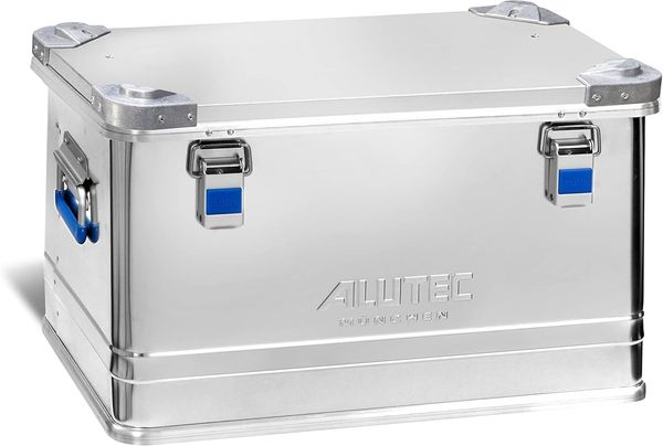 ALUTEC München Aufbewahrungsbox (60 Liter), Aluminiumbox INDUSTRY 60 Maße 550 x 350 x 315 mm Inhalt ca