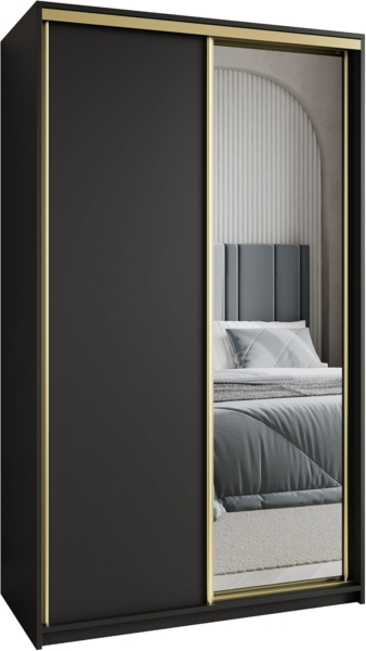 Masseno Schwebetürenschrank TAVI Kleiderschrank mit Spiegel und Schubladen Schlafzimmerschrank