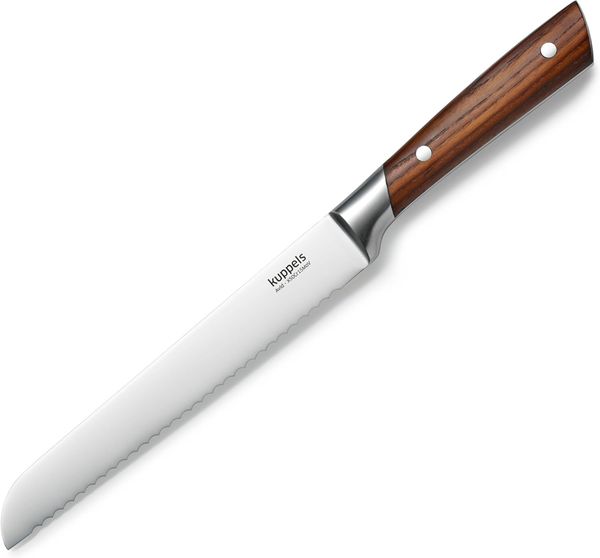 Kuppels Brotmesser AVID, sehr scharfe Messerklinge, eleganter Nietengriff aus Eschenholz