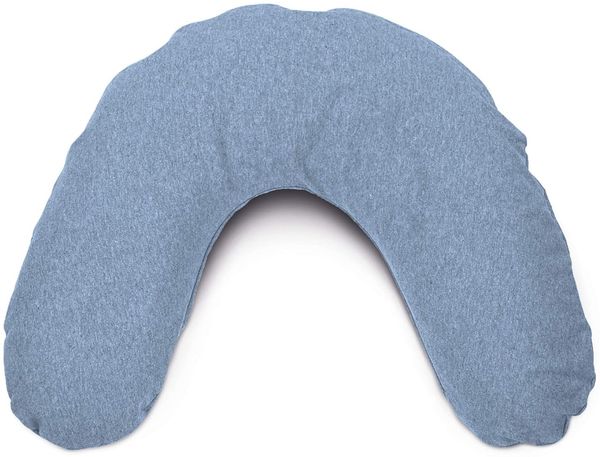 Theraline Nackenkissen mittel inkl. Bezug Mikroperlen Melange blau-grau Bamboo