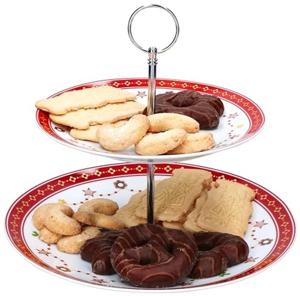 Etagere Weihnachtstraum 2-stöckig Porzellan