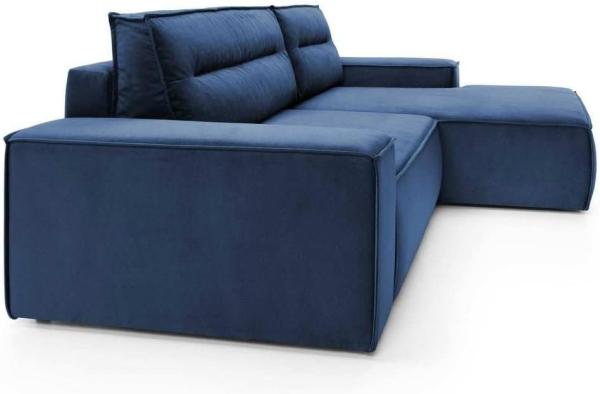 Designer Sofa Chloe mit Schlaffunktion Blau links