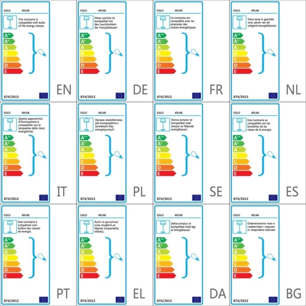 Eglo 49148 Stehleuchte BIDFORD braun cappuccino, gold E27 max. 1X40W Ø46cm H:154cm mit Kabelschalter Bild 3