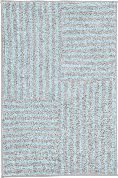 Kleine Wolke Badematte Chelsea, Höhe 20 mm, rutschhemmend beschichtet, fußbodenheizungsgeeignet, Polyester, rechteckig, Badteppich, modernes Design, gestreift