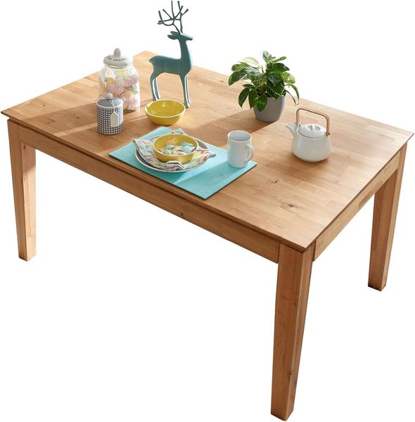 Woodroom Esstisch Paarl 140x90 ausziehbar auf 200 cm Massivholz Eiche geölt Ausziehtisch mit Butterfly-Auszug Holz Esstisch für 6–8 Personen Stabil und modern