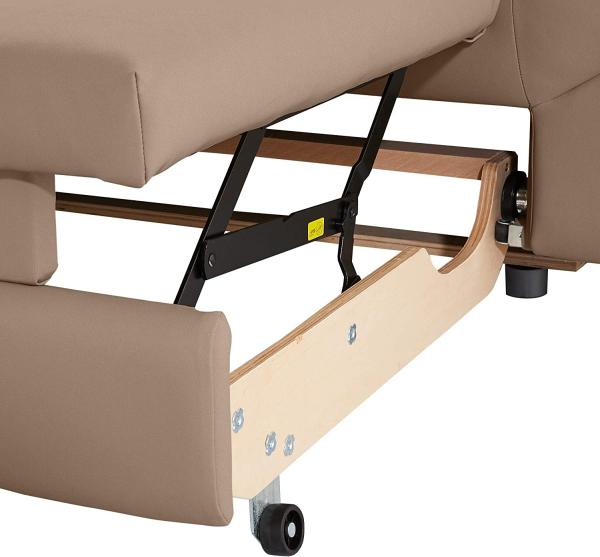 Mivano Ecksofa Driver mit Recamiere links, Ledercouch mit Bettfunktion und Bettkasten / Inkl. verstellbare Kopfstützen, 268 x 73 x 169, Kunstleder, Braun Bild 8