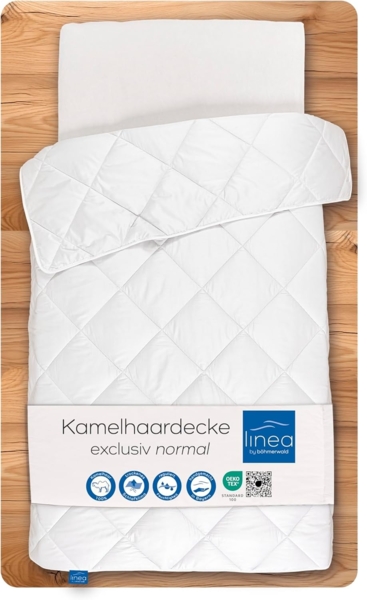 Böhmerwald Exclusiv Kamelhaardecke, allergikergeeignet, 100% Kamelhaar, Füllgewicht: 1500gr., Wärmeklasse: normal, Größe: 200x200 cm, OEKO-TEX ® STANDARD 100