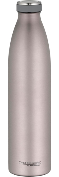 THERMOcafé by THERMOS TC BOTTLE rose mat 1,00l, Isolierflasche aus Edelstahl, kohlensäurefest, 12h heiß 24h kalt, Auslaufsicher, für Schule, Unterwegs & Büro