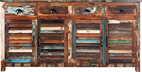 riess-ambiente Sideboard JAKARTA 160cm bunt, recyceltes Massivholz · mit 4 Schubladen · Kommode · Wohnzimmer