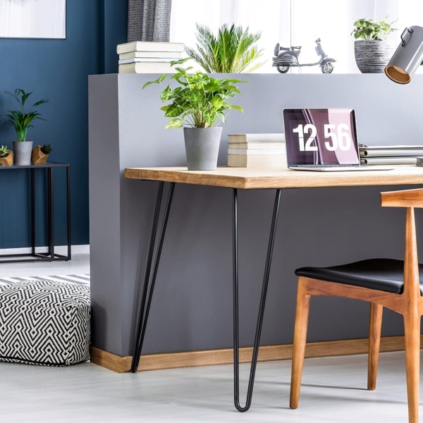 VENDOMNIA Tischbein Hairpin 4er Set, Metall, aus Stahl, 2 oder 3 Streben, Größenwahl, Haarnadel Möbelfüße,Hairpin Legs Tischgestell,Couchtisch, Schreibtisch Bild 5