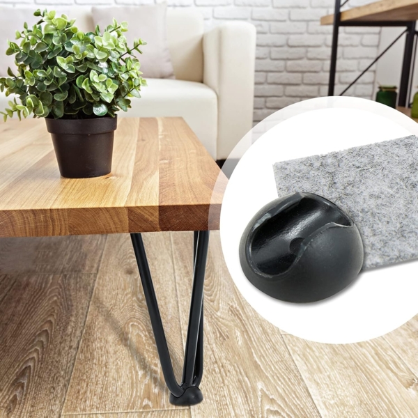 VENDOMNIA Tischbein Hairpin 4er Set, Metall, aus Stahl, 2 oder 3 Streben, Größenwahl, Haarnadel Möbelfüße,Hairpin Legs Tischgestell,Couchtisch, Schreibtisch Bild 8