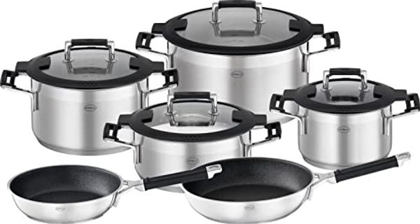 RÖSLE Topfset 6 tlg. Silence Pro Edelstahl Topfset Kochtopf Set Induktion