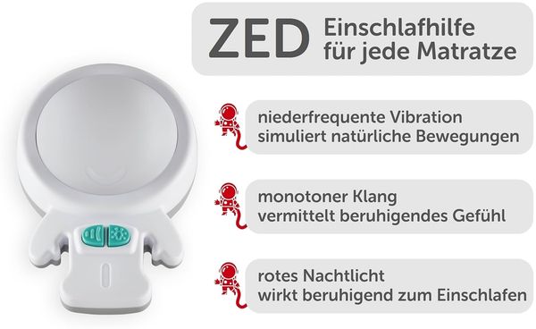 Rocket ZED Schlafastronaut by Rockit - 3in1 Einschlafhilfe + tragbares Nachtlicht/mit 6 beruhigenden Vibrationsmodi, für ruh Bild 4