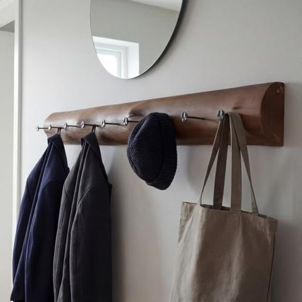 Licht-Erlebnisse Wandgarderobe DALIKA (1 St), Hakenleiste 100 cm Treibholz Handarbeit