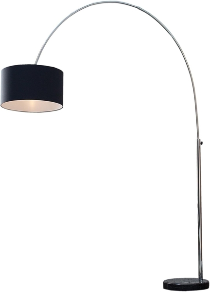 riess-ambiente Bogenlampe LOUNGE DEAL 170-200cm schwarz, ohne Leuchtmittel, Wohnzimmer · Metall · verstellbar · Modern Design