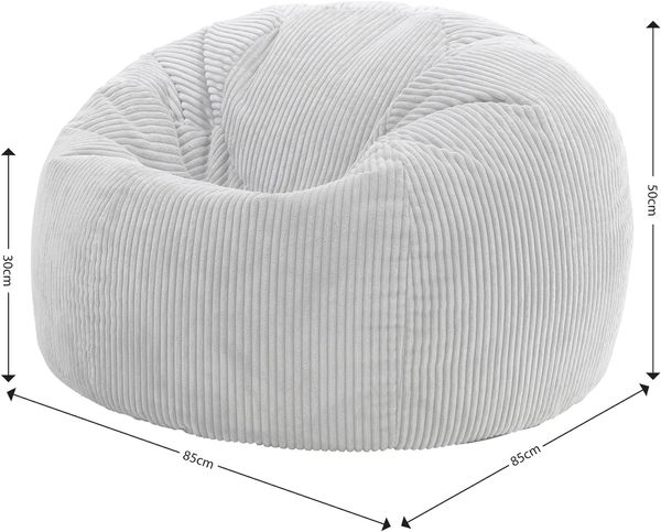 Icon 'Kingston' Klassischer Sitzsack, Cord Lila, 85x50 cm Bild 7