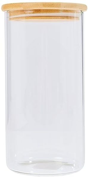 3-tlg. Set Aufbewahrungsglas mit Bambusdeckel - 1.200 ml
