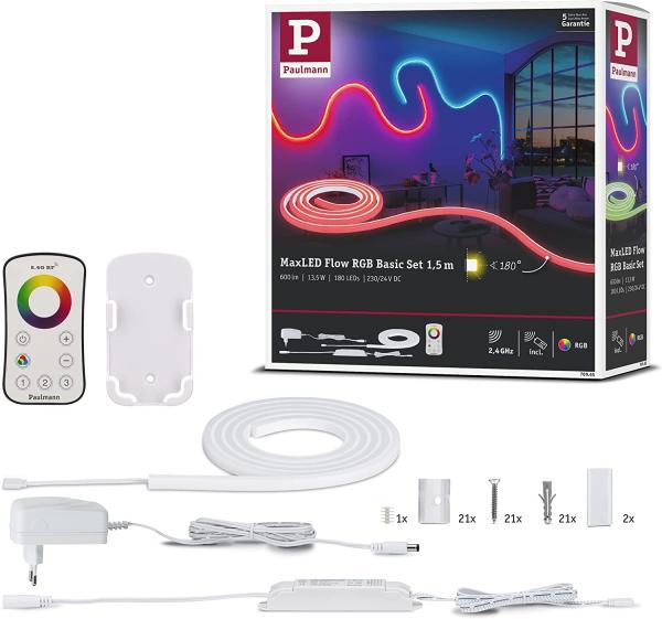 Paulmann No. 70965 MaxLED Flow Basisset 1,5m 13,5W RGB inkl. Fernbedienung