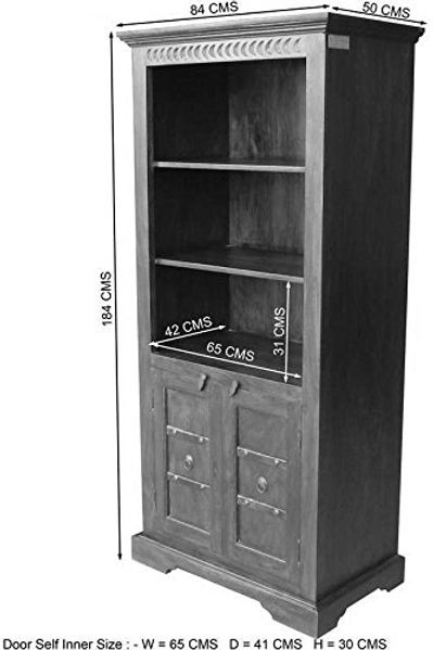 Regal Akazie 84x50x183 nougat lackiert OXFORD #406 Bild 6