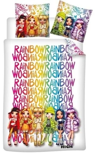 Rainbow High Bettwäsche Rainbow High Girls Kinder Bettwäsche 2tlg. Set, PolyCotton, 2 teilig, Bettdeckenbezug: 135-140x200cm Kissenbezug: 65x65 cm