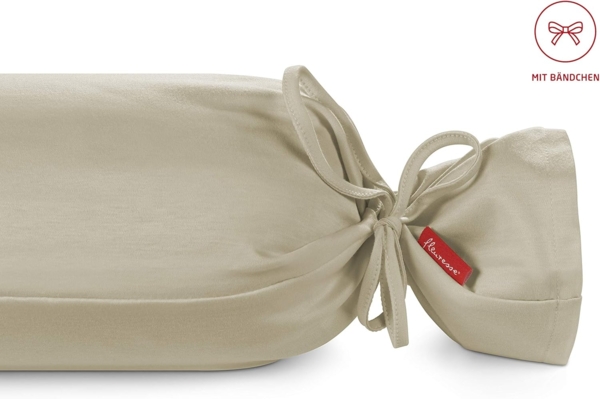 Fleuresse Interlock-Jersey-Kissenbezug uni colours, Farbe creme 2610, Größe 40x15 cm, Bild 4