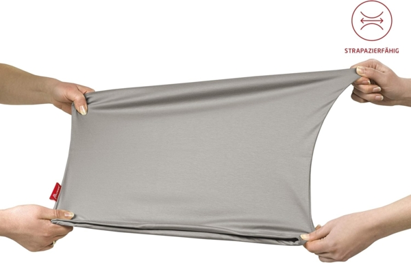 Fleuresse Interlock-Jersey-Kissenbezug uni colours, Farbe creme 2610, Größe 40x15 cm, Bild 6