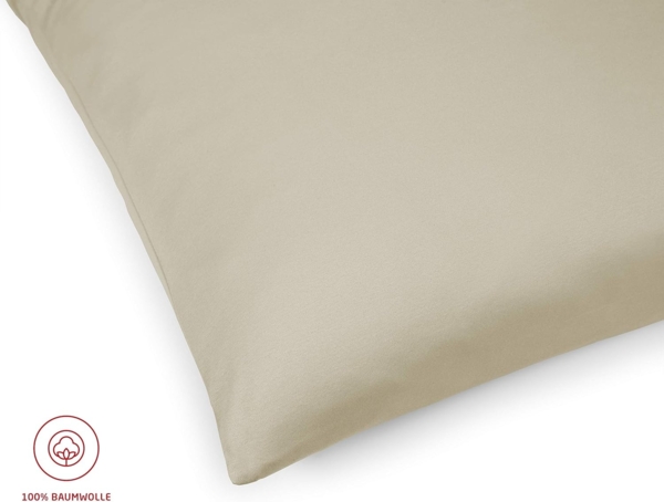 Fleuresse Interlock-Jersey-Kissenbezug uni colours, Farbe creme 2610, Größe 40x15 cm, Bild 3