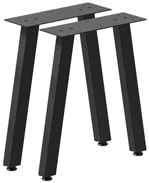 Tischgestell Mariager 2er-Set Stahl 40x37,5 cm Schwarz [en. casa]