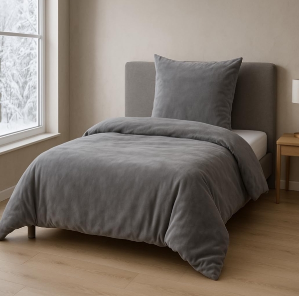 Malika Bettwäsche 155x220 + 80x80 cm Cashmere Touch Bettwäsche, atmungsaktiv, Mikrofaser, 2 teilig, Für Allergiker geeignet, pflegeleicht, angenehm weicher Stoff