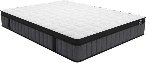 Vente-unique - TOLCA Matratze Stoff Weiß - B 200 cm x H 25 cm x L 200 cm