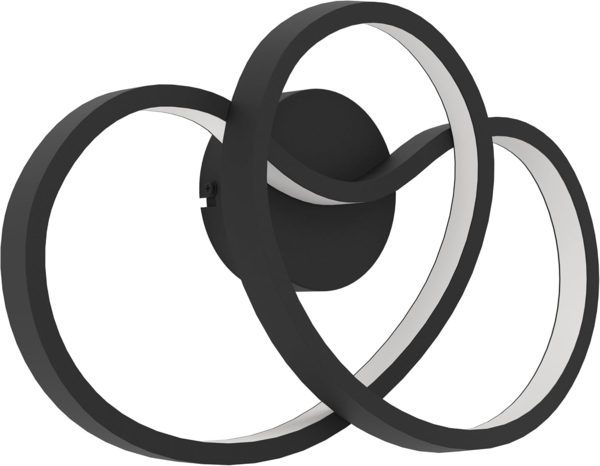 Eglo LED Deckenleuchte Gianella schwarz weiß 37 x 21,5 cm