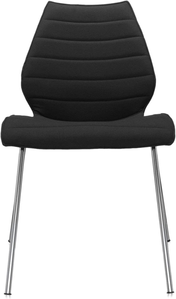 Kartell Maui Soft Sessel, Stahl, Nylon, schwarz, 56 x 85 x 55 cm