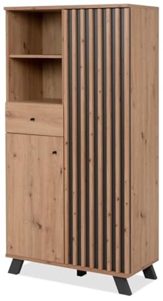 Highboard Madem in Artisan Eiche und Anthrazit 80 x 156 cm