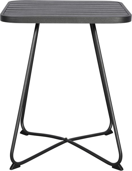 Bistrotisch Annie 58x58 Gartentisch Terrasse Balkon Tisch Beistelltisch Kunststoff in Holzoptik