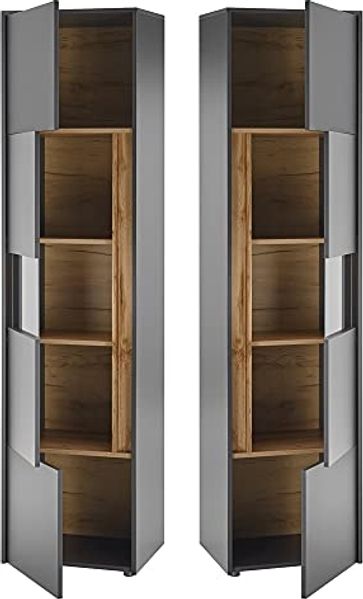 Lomadox Vitrine CRISP-61 Wotan Eiche Nb. 50/197/40 cm