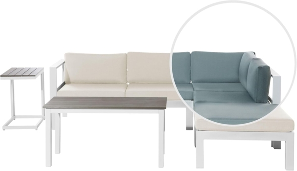 Lounge Set Aluminium Beige-Grün MESSINA