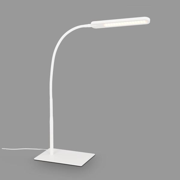 BRILONER Leuchten - LED Tischleuchte, Tischlampe mit Touchfunktion, in Stufen dimmbar, Farbtemperatursteuerung, Bürolampe 6,5 Watt, 600 Lumen, Weiß, 230 x 165 max. 950mm (LxBxH), 7389-016