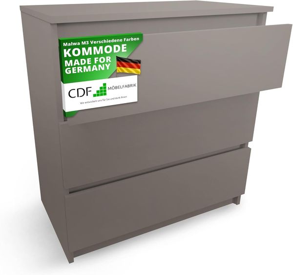 MAGOWA Schubkastenkommode MAGWA M3 morderne Kommode mit 3 Schubladen (perfekt kombinierbar), Höhe: 75 cm Breite: 70 cm Tiefe: 40 cm