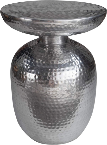 riess-ambiente Beistelltisch ORIENT 50cm silber (Einzelartikel, 1-St), Hammerschlag Design · Metall · Handarbeit · orientalischer Stil