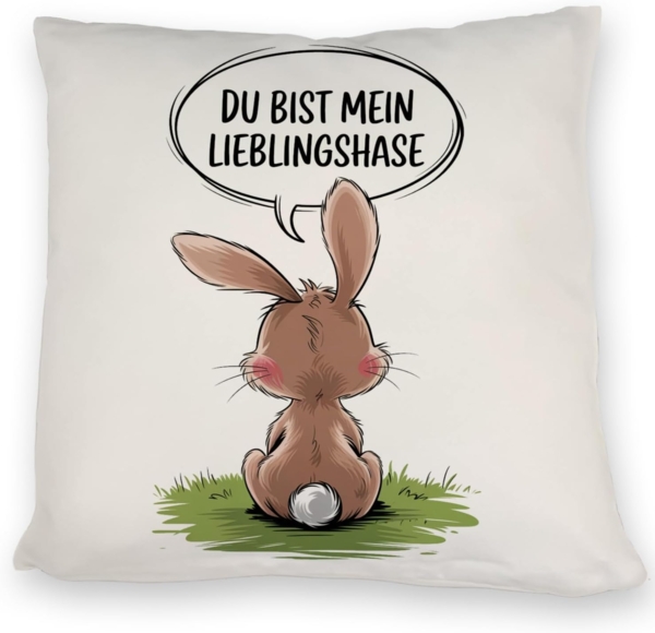 speecheese Dekokissen Du bist mein Lieblingshase Kissen