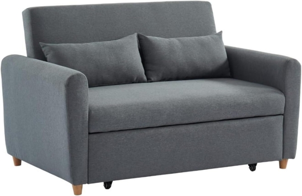 Schlafsofa 2-Sitzer AYLA - Stoff - Grau
