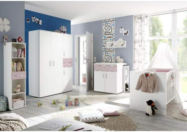 Storado 'Sienna' 7-tlg. Babyzimmer-Set weiß matt/flieder