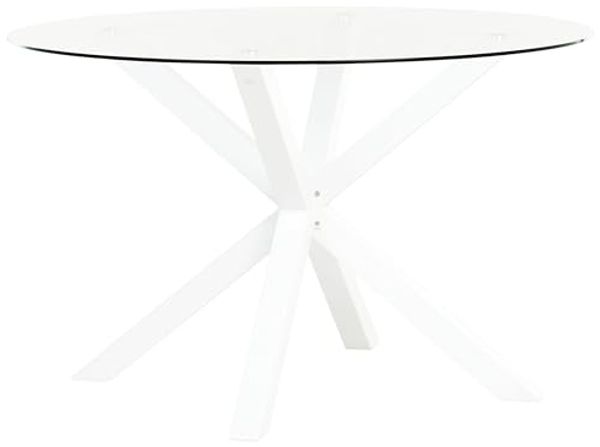 Gartentisch MALETTO 120 cm 120 cm Glas Weiß