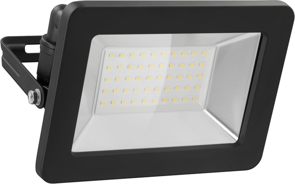 goobay 53874 LED Strahler Außen 50W / Außenstrahler IP65 / Neutralweißes Licht 4250 lm/LED Scheinwerfer Fluter Wandmontage / IP65 Gartenstrahler/Schwarz