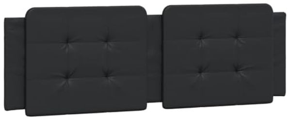 Kopfteil-Kissen Schwarz 160 cm Kunstleder 374866
