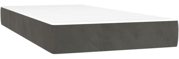 vidaXL Boxspringbett mit Matratze Dunkelgrau 200x200 cm Samt, Härtegrad: H2 [3141384] Bild 5