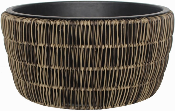 TrendLine Polyrattan Schale Ø 44 x 21 cm mit Einsatz